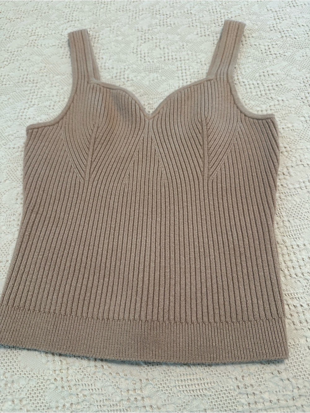 Abercrombie & Fitch  Ribbed Taupe Tank Top S